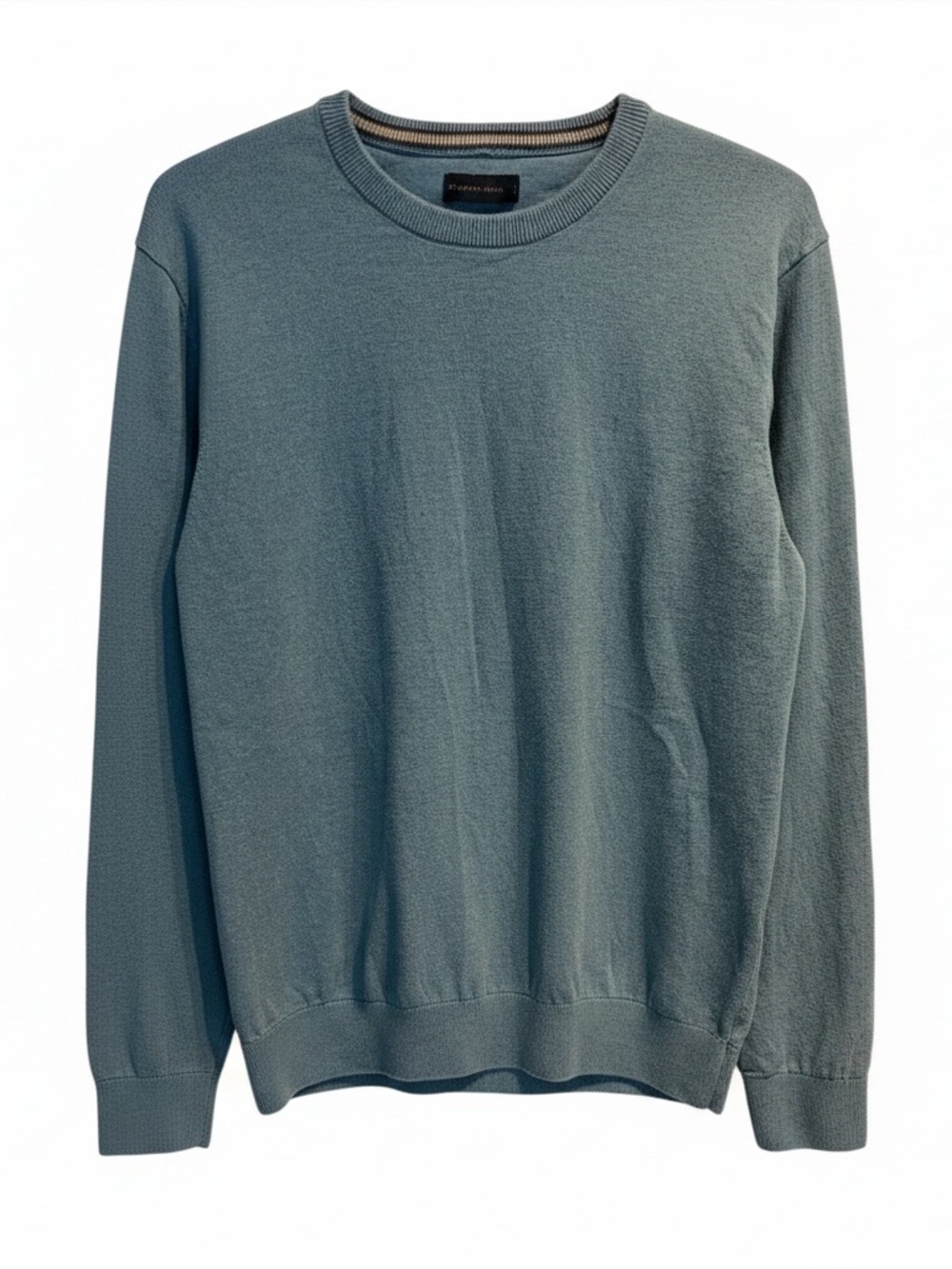 Denver Hayes Men's Crewneck Sweater in Dusty Teal Blue